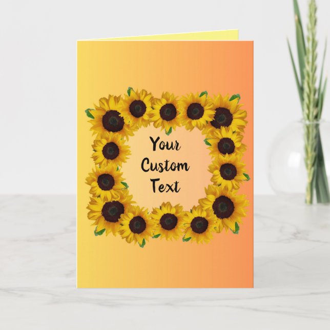 Sunflower Card for to Cheer Someone Up (Front)