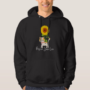 Sunflower Cat Animal Rescue Save Love Adopt Pet Hoodie