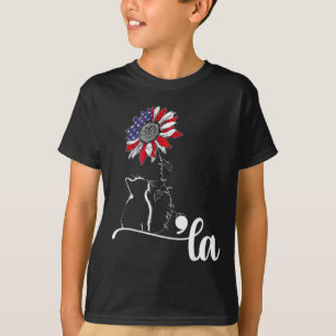 Sunflower Cat Comma La Kamala Harris For President T-Shirt