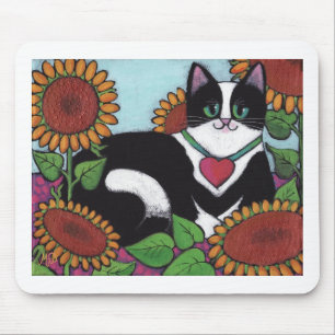 Sunflower Cat Mouse Mat
