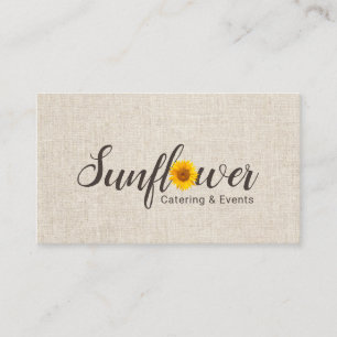 Sunflower Catering & Events Wedding Planning Business Card