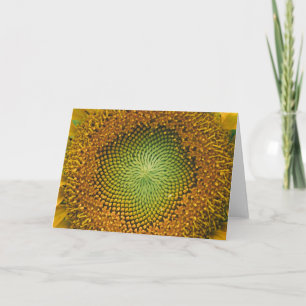 Sunflower Centre Close Up Note Card