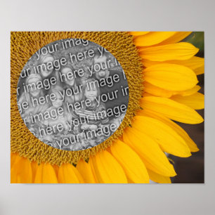 Sunflower Centre Frame Add Your Photo Poster
