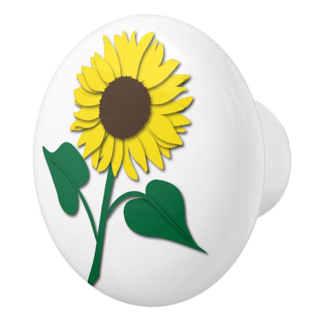 Sunflower Ceramic Knob (Right)