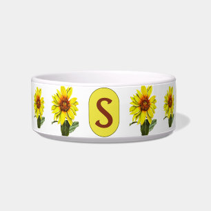 Sunflower Ceramic Pet Bowl