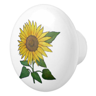 Sunflower Ceramic pull/knob Ceramic Knob