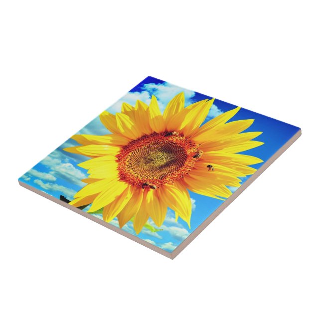 Sunflower Ceramic Tile (Side)