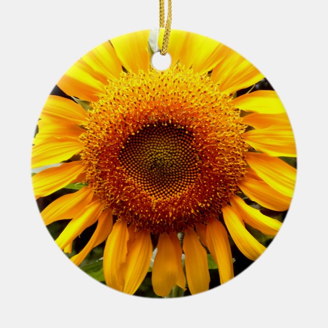 Sunflower Ceramic Tree Decoration (Front)