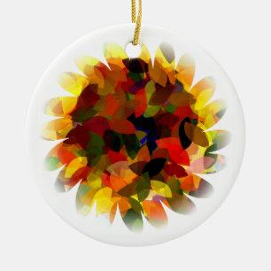 SUNFLOWER CERAMIC TREE DECORATION