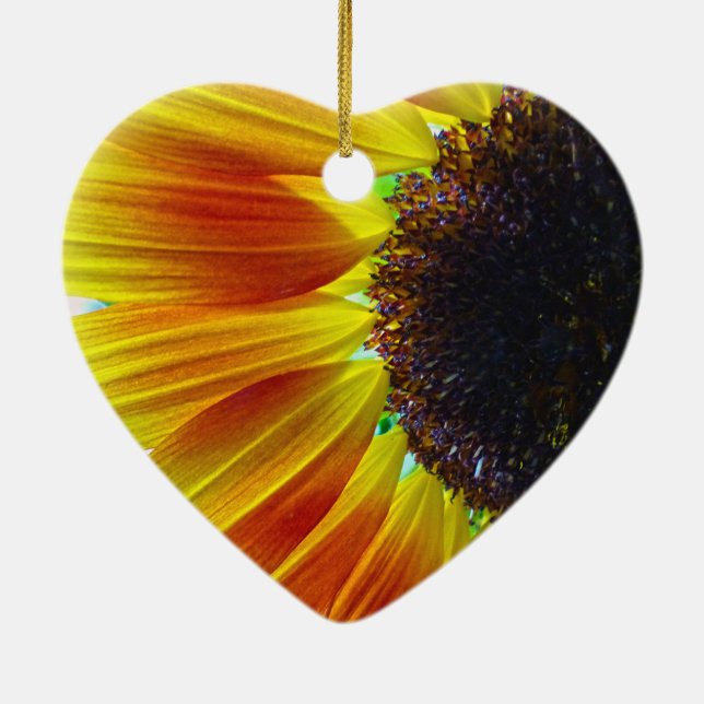 Sunflower Ceramic Tree Decoration (Back)