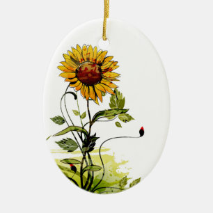 Sunflower Ceramic Tree Decoration