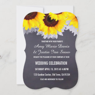 Sunflower chalkboard wedding invitations sunflwr2