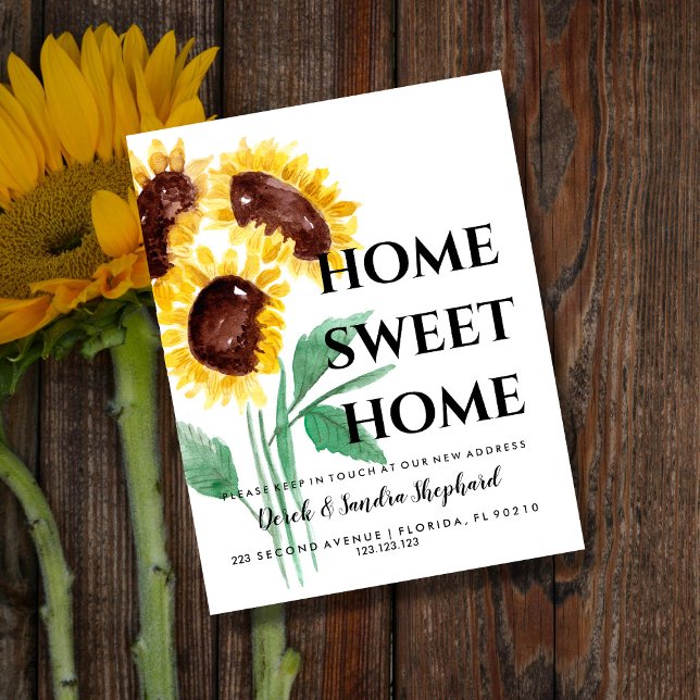 Sunflower Change of Address Postcard | We’ve Moved (Creator Uploaded)