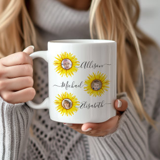 Sunflower Children | Grandchildren Photo Coffee Mug