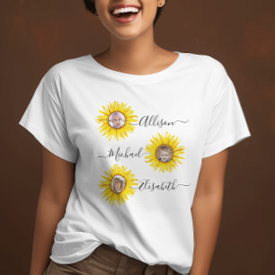 Sunflower Children   Grandchildren Photo T-Shirt