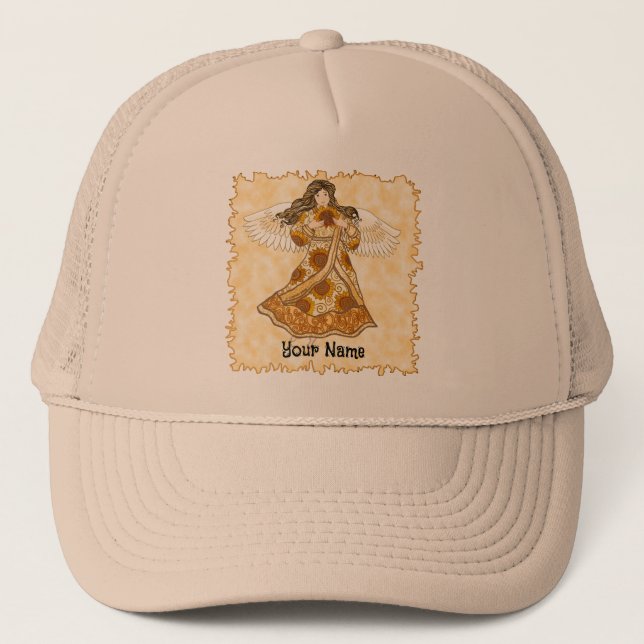 Sunflower Christian angel  Trucker Hat (Front)