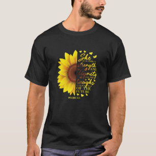 Sunflower Christian Gifts Women Proverbs 31 Bible T-Shirt