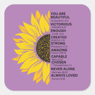 Sunflower Christian Reminders Sticker