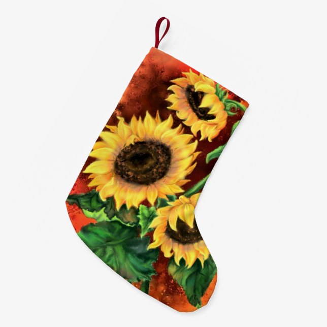 Sunflower Christmas Stocking (Front (Hanging))