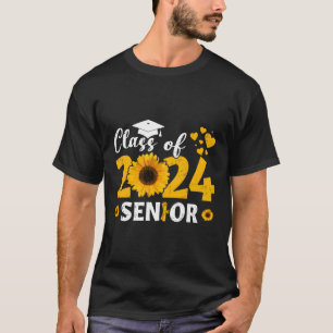 Sunflower Class Of 2024 School Graduation Senior 2 T-Shirt