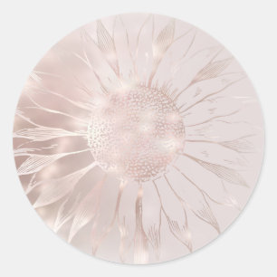 sunflower classic round sticker
