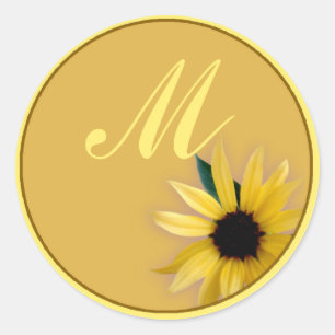Sunflower Classic Round Sticker