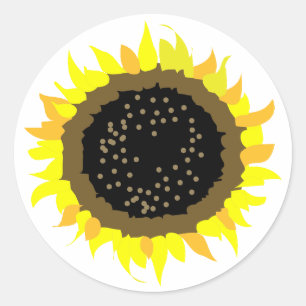 SUNFLOWER CLASSIC ROUND STICKER