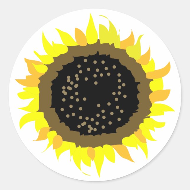 SUNFLOWER CLASSIC ROUND STICKER (Front)