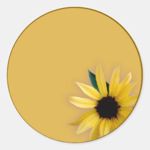Sunflower Classic Round Sticker