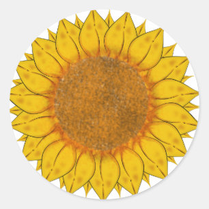 Sunflower Classic Round Sticker