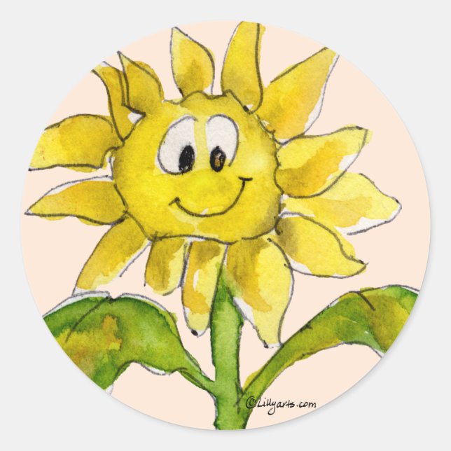 Sunflower Clipart Sticker 2 (Front)