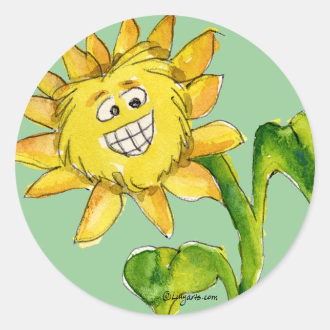 Sunflower Clipart Sticker 7 (Front)