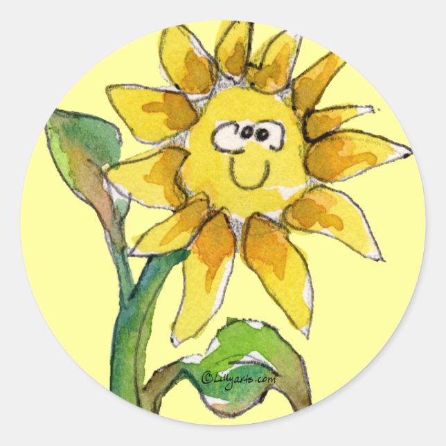 Sunflower Clipart Sticker 9 (Front)