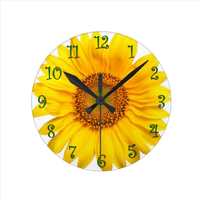 Sunflower clock | Zazzle.co.uk