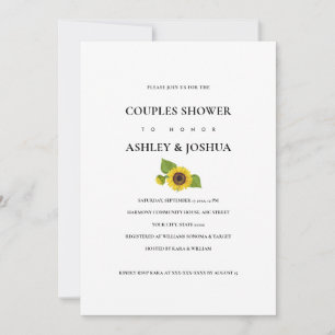 Sunflower Cluster Couples Wedding Shower Invitation