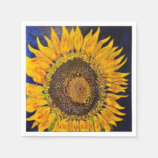 Sunflower Cocktail Napkins (Front)