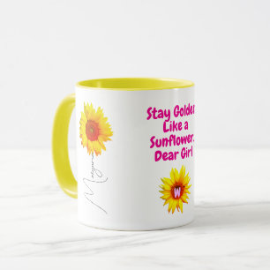 Sunflower Coffee Mug Gift for Girls (Unique Quote)