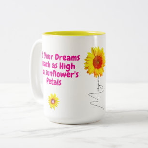 Sunflower Coffee Mug (Motivational Quote for Her)