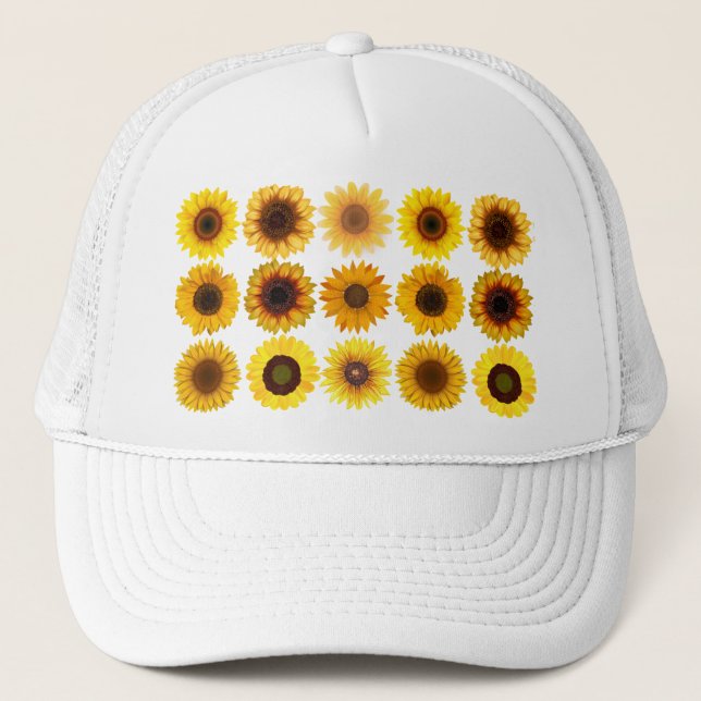 Sunflower Collage CUSTOMIZABLE  Trucker Hat (Front)