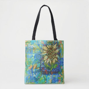 Sunflower Collage Tote Bag