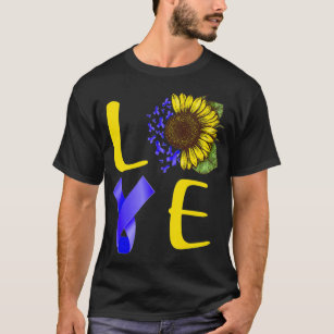 sunflower colon cancer awareness gift warrior surv T-Shirt