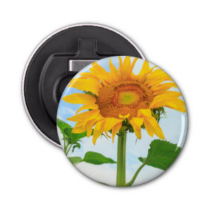 Sunflower, community garden, Moses Lake, WA, USA Bottle Opener