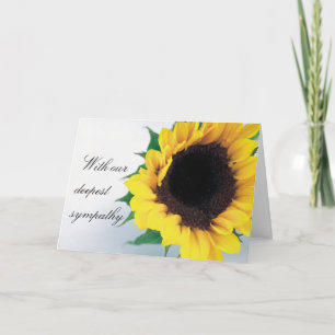 Sunflower Condolence Card