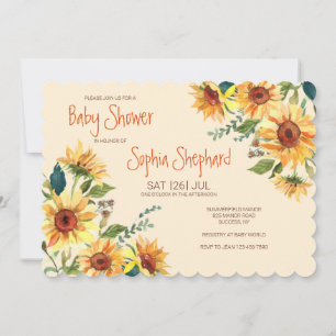 Sunflower Corners Shower Invitation