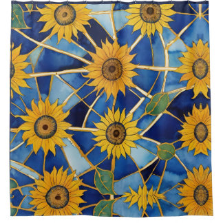 Sunflower Country art Shower Curtain