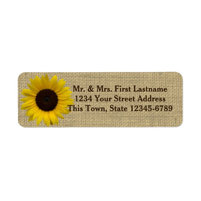 Sunflower Country Burlap (Front)