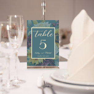 Sunflower Country Elegance Wedding Table Number