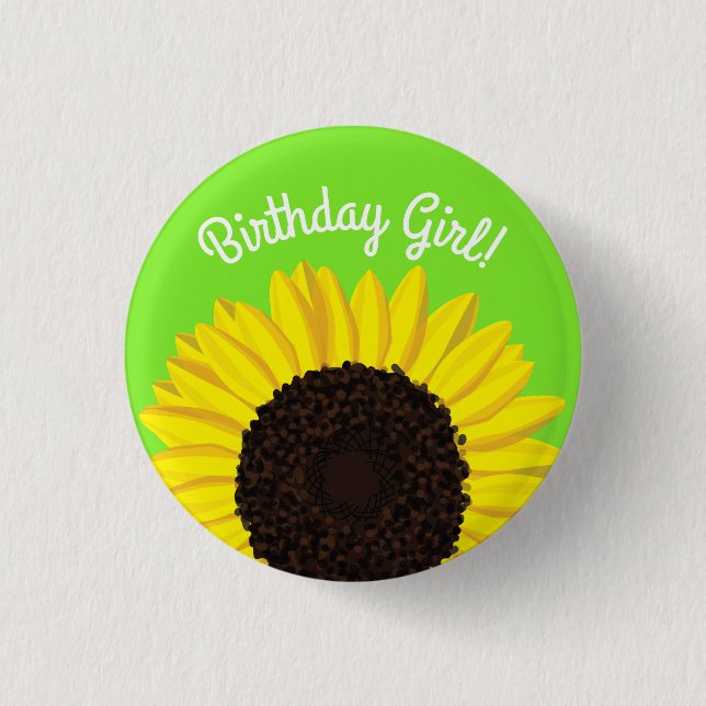 Sunflower Country Kids Birthday Party 3 Cm Round Badge (Front)