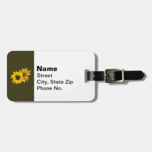 Sunflower Couple Arm in Arm Luggage Tag