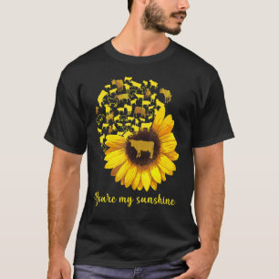 Sunflower Cow You Are My Sunshine Cow T-Shirt
